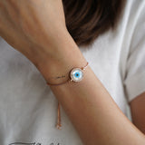 Round Studded Evil Eye Bracelet