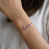 Multicolored infinity bracelet