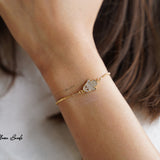 Gold Studded Hamsa Hand Bracelet