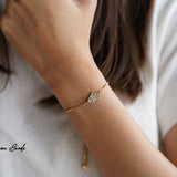 Gold Studded Hamsa Hand Bracelet