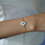 Clover evil eye bracelet