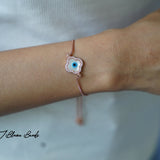 Clover evil eye bracelet