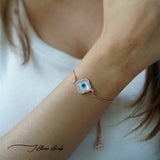Clover evil eye bracelet