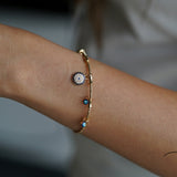 Round Multi Evil Eye Charm Bracelet