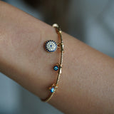 Round Multi Evil Eye Charm Bracelet