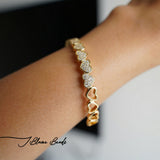Studded Half Heart Cuff
