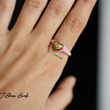 Rainbow Heart Ring