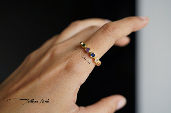 Multi-colour Band Ring