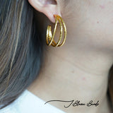 Triple Tiny Hoop Earrings