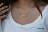 Signature Name necklace with stud