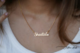 Signature Name necklace with stud