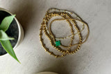 Gold Green Bracelet Stack - Set of 4