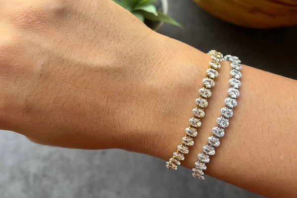 Oval Iced Out Tennis Bracelet