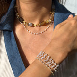 Three way Pearl & Beaded Magnetic necklace/bracelet