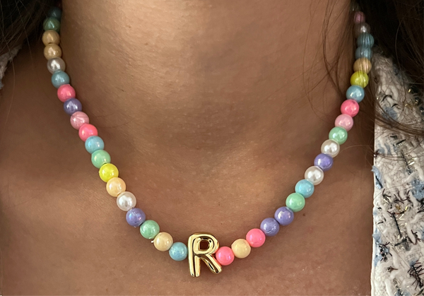 Colorful Necklace with Initial (Newly Launched)