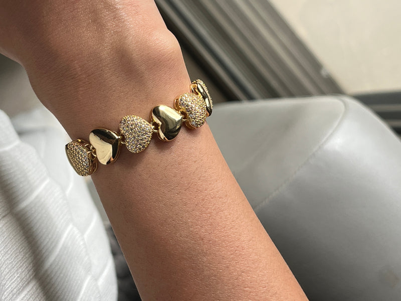 Studded Bubble Heart Bracelet