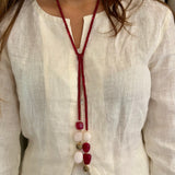 Crimson Red Single Line Lariat