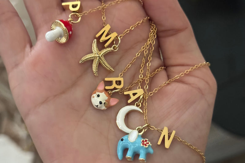 The Dainty Edit - Initial Necklace with Charm