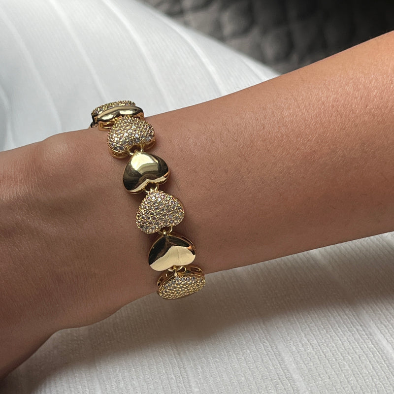 Studded Bubble Heart Bracelet