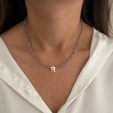 Sparkle Beaded Initial Necklace