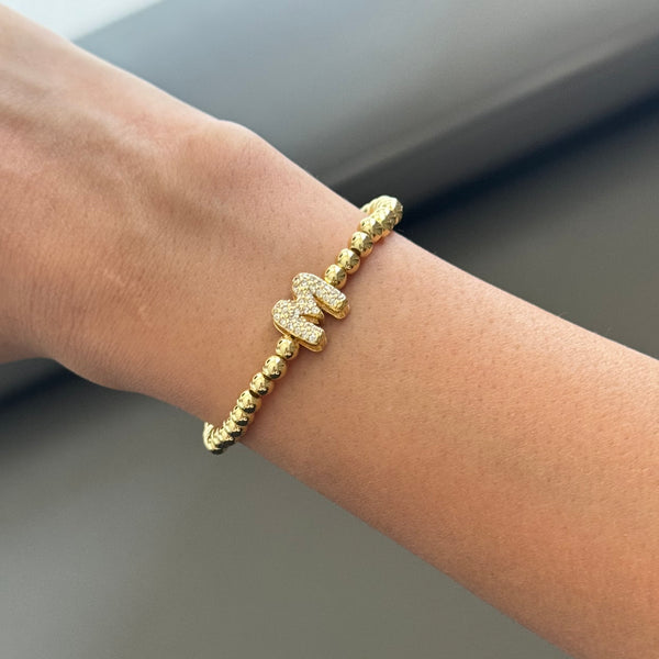 Gold Pop Initial Bracelet
