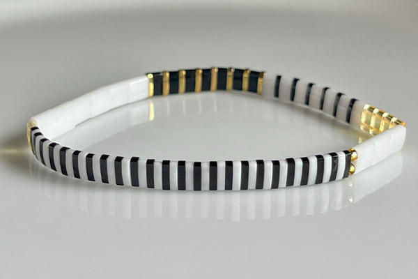 Zebra Gleam Tila Bracelet