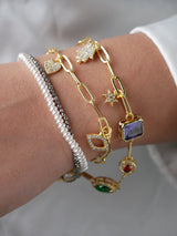 Moonlight Wrap Bracelet with Pyrite Stones