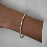 Stretch Sparkle Tennis Bracelet - Gold