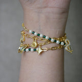 Aura Pearl Charm Wrap Bracelet