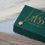 Lunar Turtle Charm Necklace