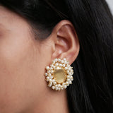 Veda Gold Pearl Studs