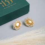 Veda Gold Pearl Studs