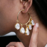 Aashi Pearl Hoops