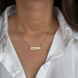 Minimal Bar Sparkle Necklace