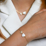 Kids Love Pop Initial Necklace and Bracelet