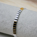 Zebra Gleam Tila Bracelet
