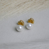 Heart & Pearl Duo Studs Earring
