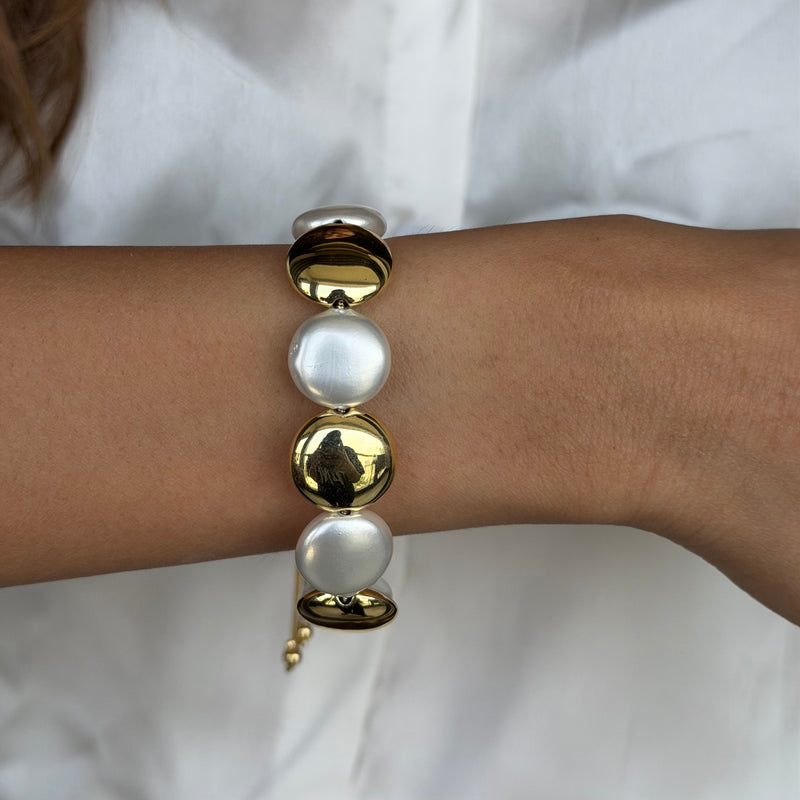 Golden Pearl Harmony Bracelet