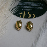 The Halo Gilded Oval Studs