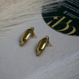 The Halo Gilded Oval Studs