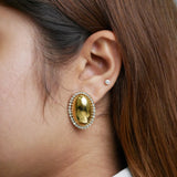 The Halo Gilded Oval Studs