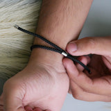 Obsidian Minimalist Cord Bracelet