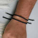 Obsidian Minimalist Cord Bracelet