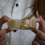 Chunky Acrylic Resin Stretch Cuff Bracelet
