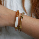 Set Of Two Autumn Gemstone Stretch Bracelet