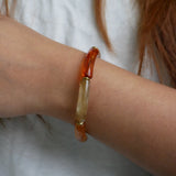 Set Of Two Autumn Gemstone Stretch Bracelet