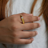 Golden Prism Crystal Ring