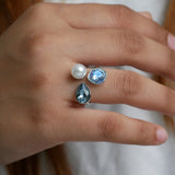 Aqua Spark Ring