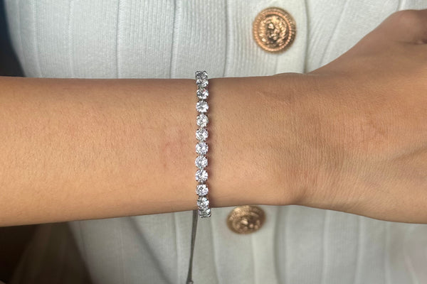 Silver Luna Tennis Bracelet