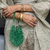 Fresh Emerald Crystal On Cue Bag
